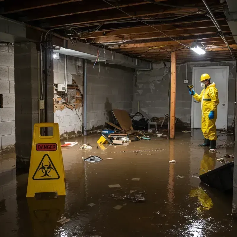 Flooded Basement Electrical Hazard in Whatcom County, WA Property